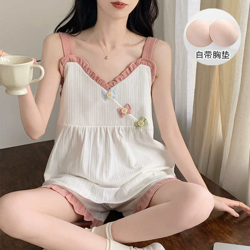 Top with cups, knitted pijama, sexy set