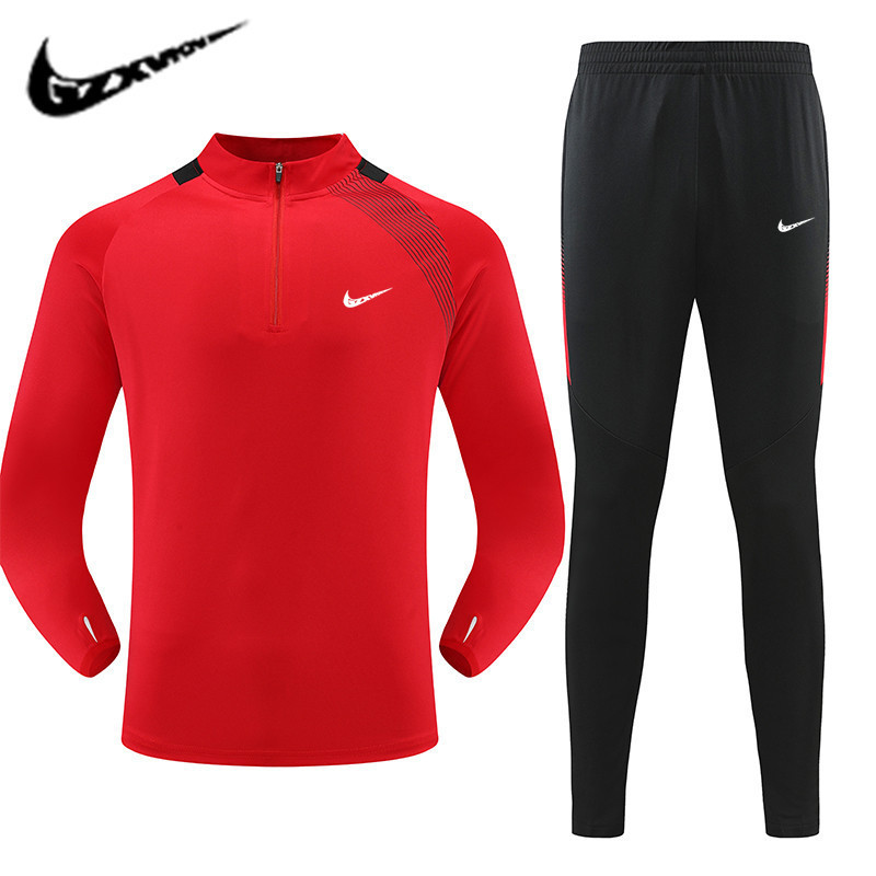 Cross-border 2025 Outdoor Group Buying Spring and Autumn Long Sleeve Sports suit Men's and Women's Trousers Quick-drying Couple's Two-piece Training Suit