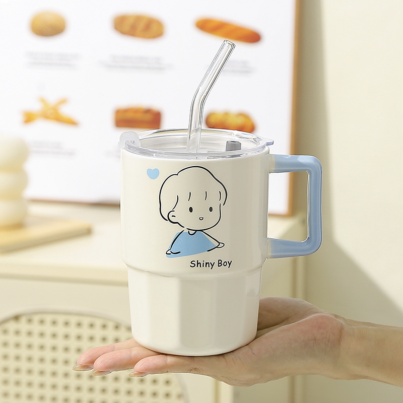 情侣对杯礼盒装新陶瓷马克杯带盖勺生日礼物送男女友闺蜜姐妹实用|undefined