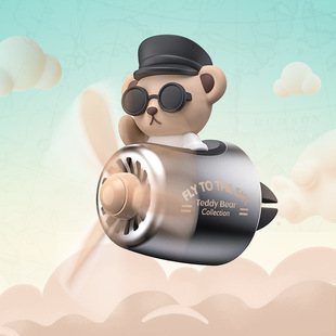 Teddy Bear Car Air Vent Aromatherapy Cartoon Creative Small Aircraft Air Vent Aromatherapy Car Decoration Supplies