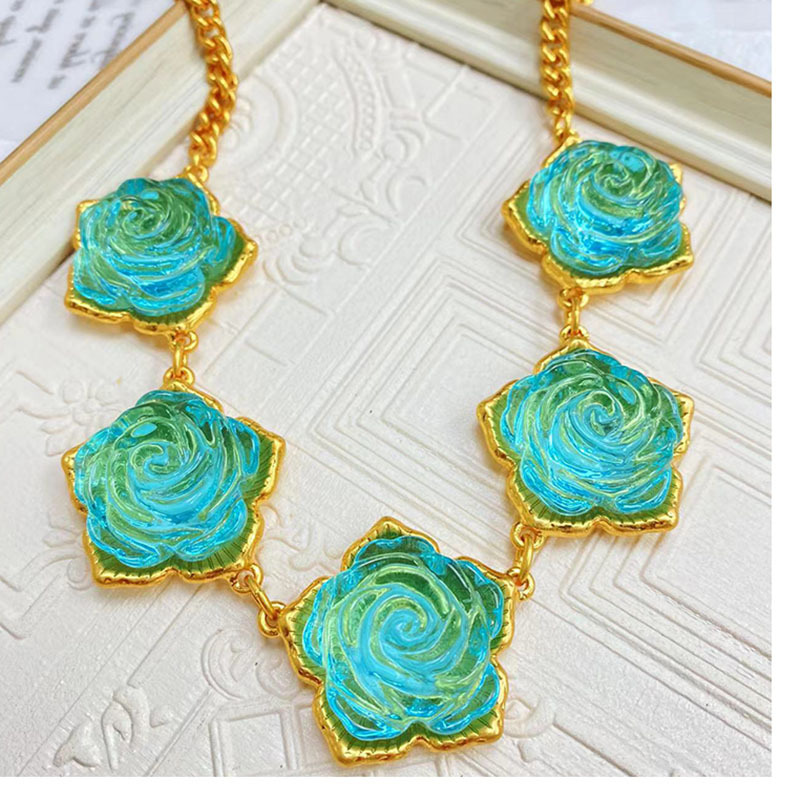 Retro Flower Alloy Plating Womenu0027S Ear Studs