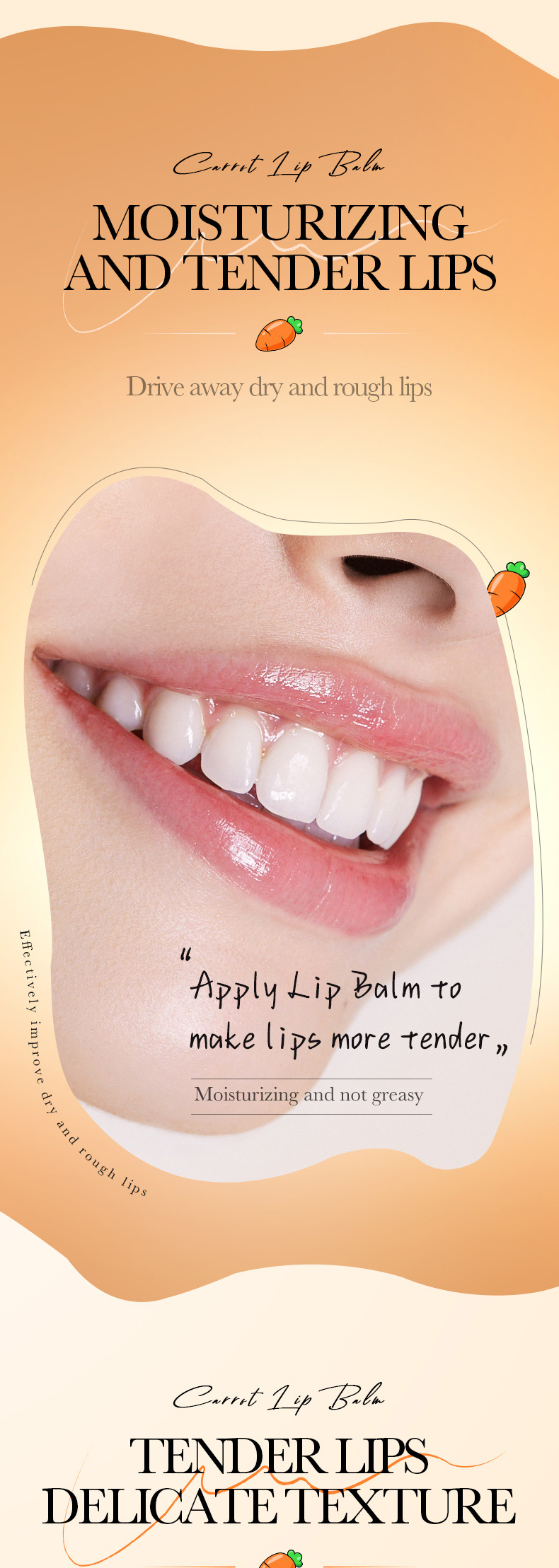 SADOER All Carrot Nourishing Moisturizing Anti cracking Autumn and Winter lipstick_voghion.com