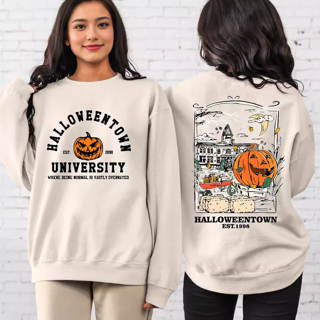 Vintage Halloween Sweatshirt Halloween Est 2024 Pull