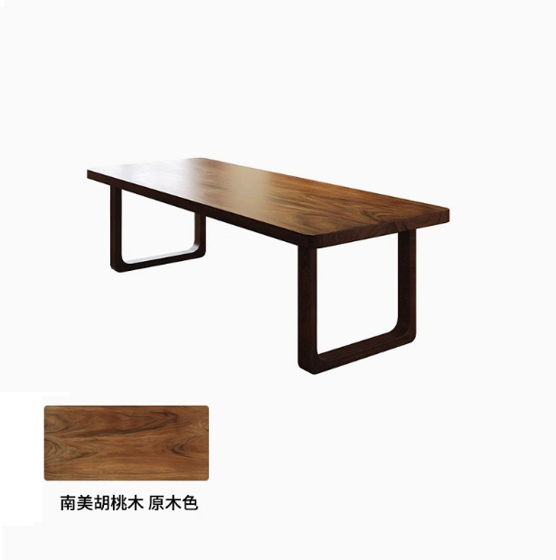南美胡桃木中式实木书桌客厅家用书房工作台办公书画学习桌大长桌|undefined