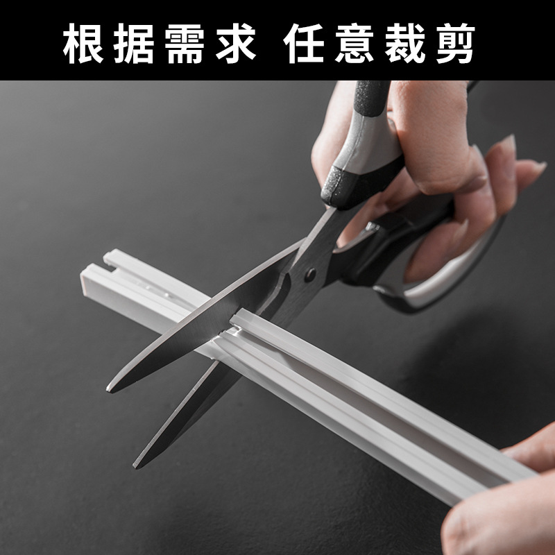 窗簾軌道免打孔 門帘靜音滑軌單軌超薄頂裝側裝窗簾配件粘貼滑道