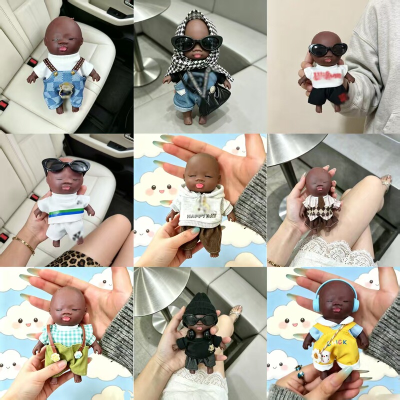 Cross-Border Hot-Selling Natasha Black-Skinned Doll Clothes, Various Sets, Stress-Relief Black-Skinned Doll Clothes, 14cm Universal Size Cross-Border Hot-Selling Natasha Black-Skinned Doll Clothes, Various Sets, Stress-Relief Black-Skinned Doll Clothes, 14cm Universal Size