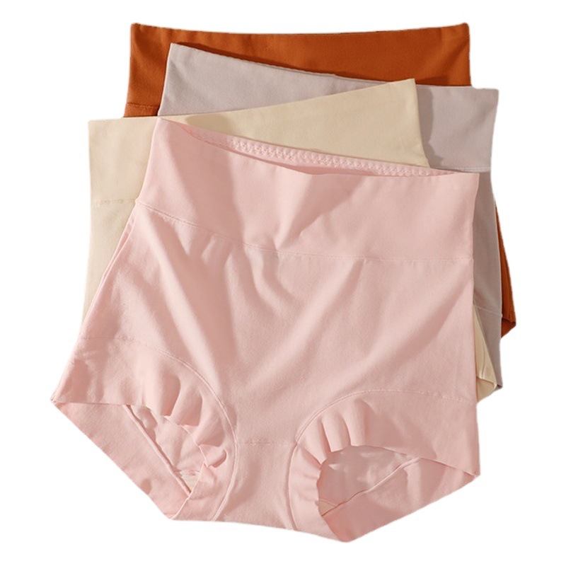 60 ropa interior de mujer de cintura alta vientre de algodón para mujer que contrae levantamiento de cadera entrepierna antibacteriana madre tallas grandes calzoncillos transpirables al por mayor