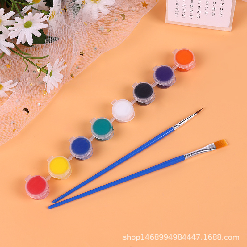 Pintura de vinilo de 3ml Traje de pluma de una pieza de 8 colores para niños DIY graffiti pintado pintura de cometa tira de pigmento Acrílico