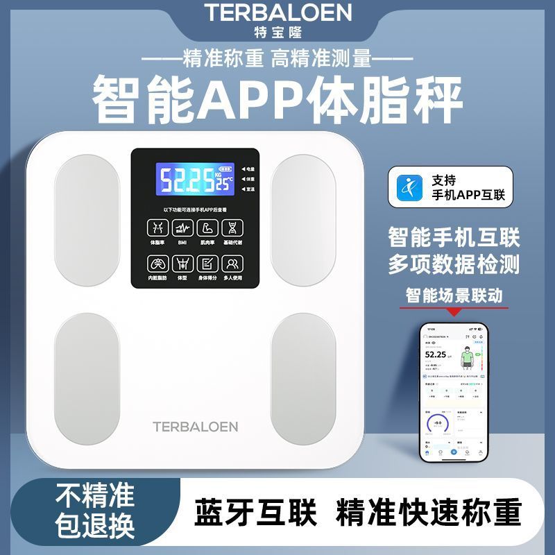 Small Weight Scale for Body Weight and Fat Scale, Smart High-Precision Electronic Scale, Home Body Weight Scale
