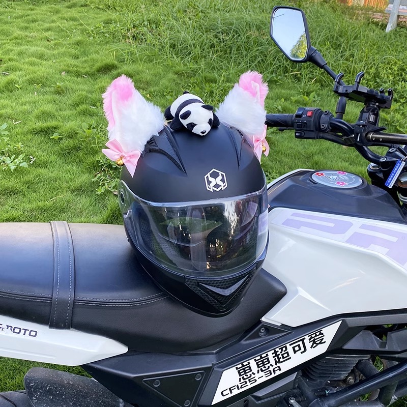 Cute Plush Cat Ears Motorcycle Helmet Decoration