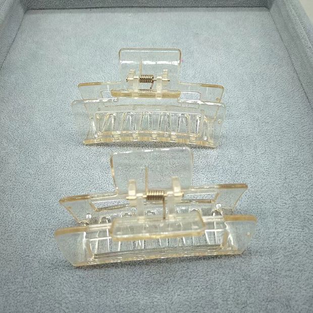 8,5 cm champán rectangular clip hecho a mano DIY accesorios de la joyería horquilla estilo francés updo half-Tie clip de tiburón