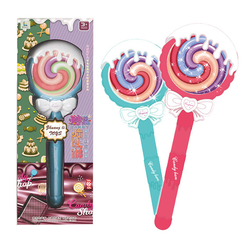 Wholesale Street Stall Girls Glitter Magic Wand Children's Glow Toy Candy Fairy Wand Girls Magic Wand Toy