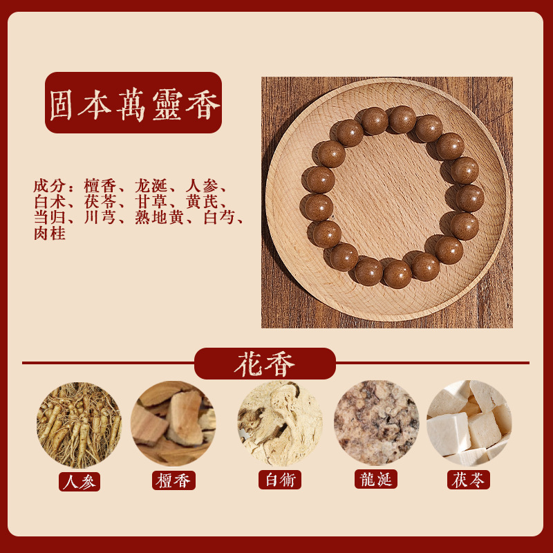 直播天然合香珠手工古法药香持久文玩降真香中药手串佛珠|undefined