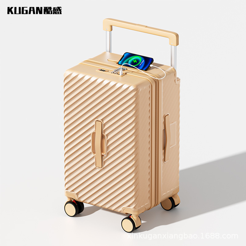 Maleta de varilla de tracción ancha para mujer, gran capacidad, cinco ruedas, caja de contraseña de viaje de alto valor, caja de cuero para hombre, gruesa, fuerte y duradera