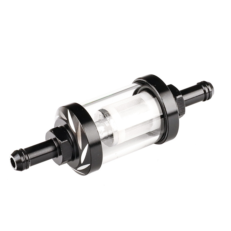 Modified off-road motorcycle pedal universal gasoline filter gasoline filter element transparent glass removable and washable oil filter cup
