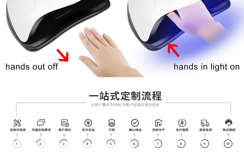 X10MAX Nail Lamp LED Gel Curing Machine UV Light Dryer for Nail Art Salon Supply