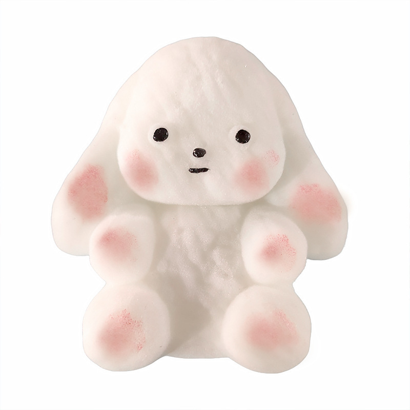 Cartoon marshmallow nube pellizco rojo en línea cremoso brillante cara nube suave amorosa creativa pellizco música de pellizco