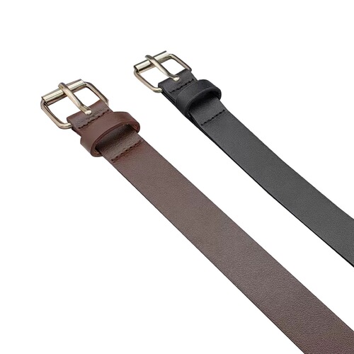 Classic 2.3cm Pin-Back Buckle Small Leather Belt for Kids' Clothing—PU Faux Leather Design, Perfect Match for Denim Jeans