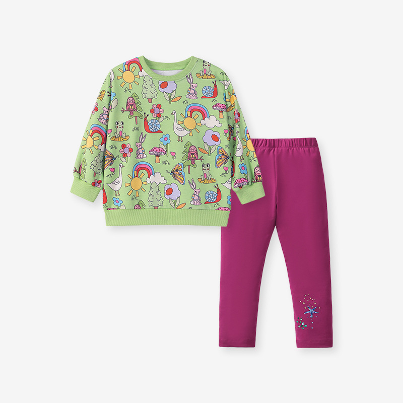 Little maven origen fabricante ropa para niños al por mayor comercio exterior transfronterizo traje para niñas traje para niños de otoño europeo y americano