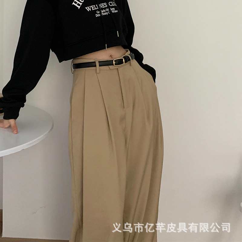 Nueva correa de las mujeres delgadas al por mayor moda simple Cercanías de estilo pantalones cinturón estilo coreano versátil pantalones casuales con mujeres