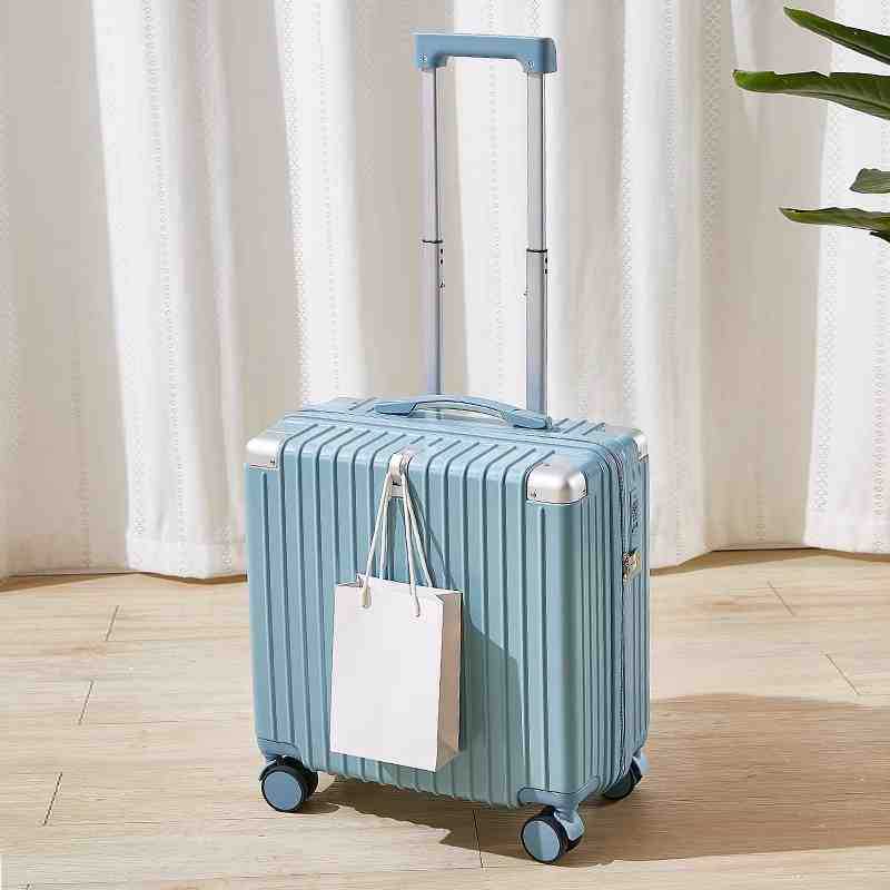 スーツケース小型軽量女性 18inch ボーディングスーツケース水平ミニ旅行トロリーケースパスワードレザーケースギフトボックス|undefined