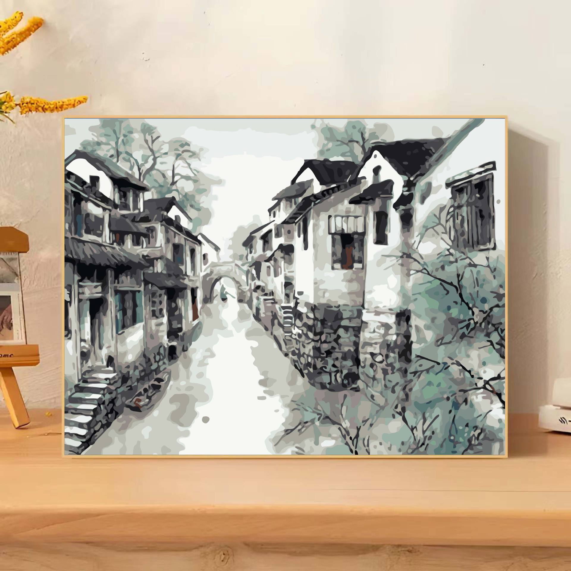 Pintura al óleo digital hecha a mano diy relleno sala de estar decoración de pintura colgante arte relleno pintura al óleo al por mayor