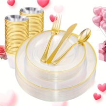 E 75643 Transparent Plastic Dinnerware Set ͸������ ����