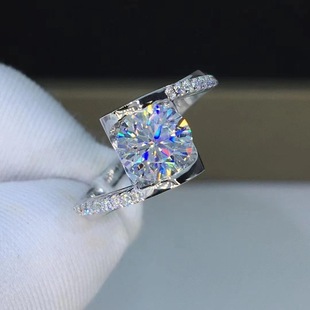 Fashionable elite ring with stone, micro incrustation