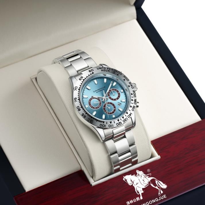 Reloj Mecánico Automático Duke of Lorraine 1954 TikTok Live, Multifuncional, Resistente al Agua, Luminoso, para Hombre, con Meteorito