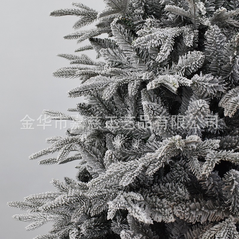 Amazon flocado transfronterizo pulverización blanco árbol de Navidad de alta calidad cifrado árbol de Navidad automático árbol de Navidad blanco en stock al por mayor