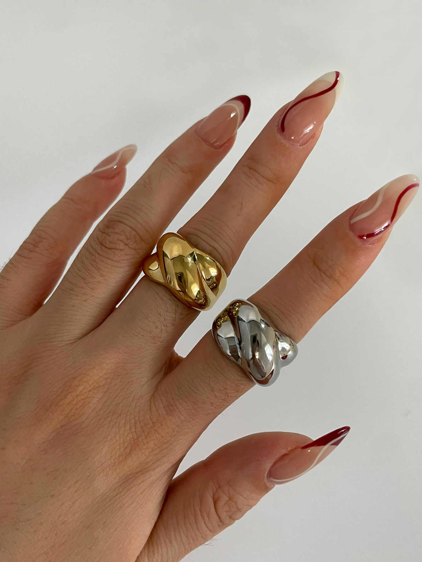 1 Piece Quantity 316L Stainless Steel Solid Color Waterproof Non Tarnish Surgical Steel Modern Style Classic Style Rings For Women's