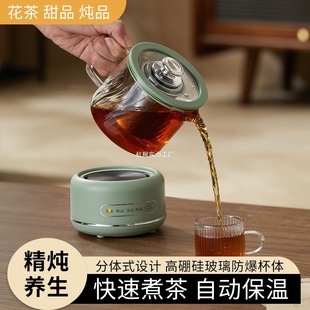 Multifunctional Health Pot Mini Office Tea Maker Household Small Flower Teapot Full Glass Electric Stew Cup Gift