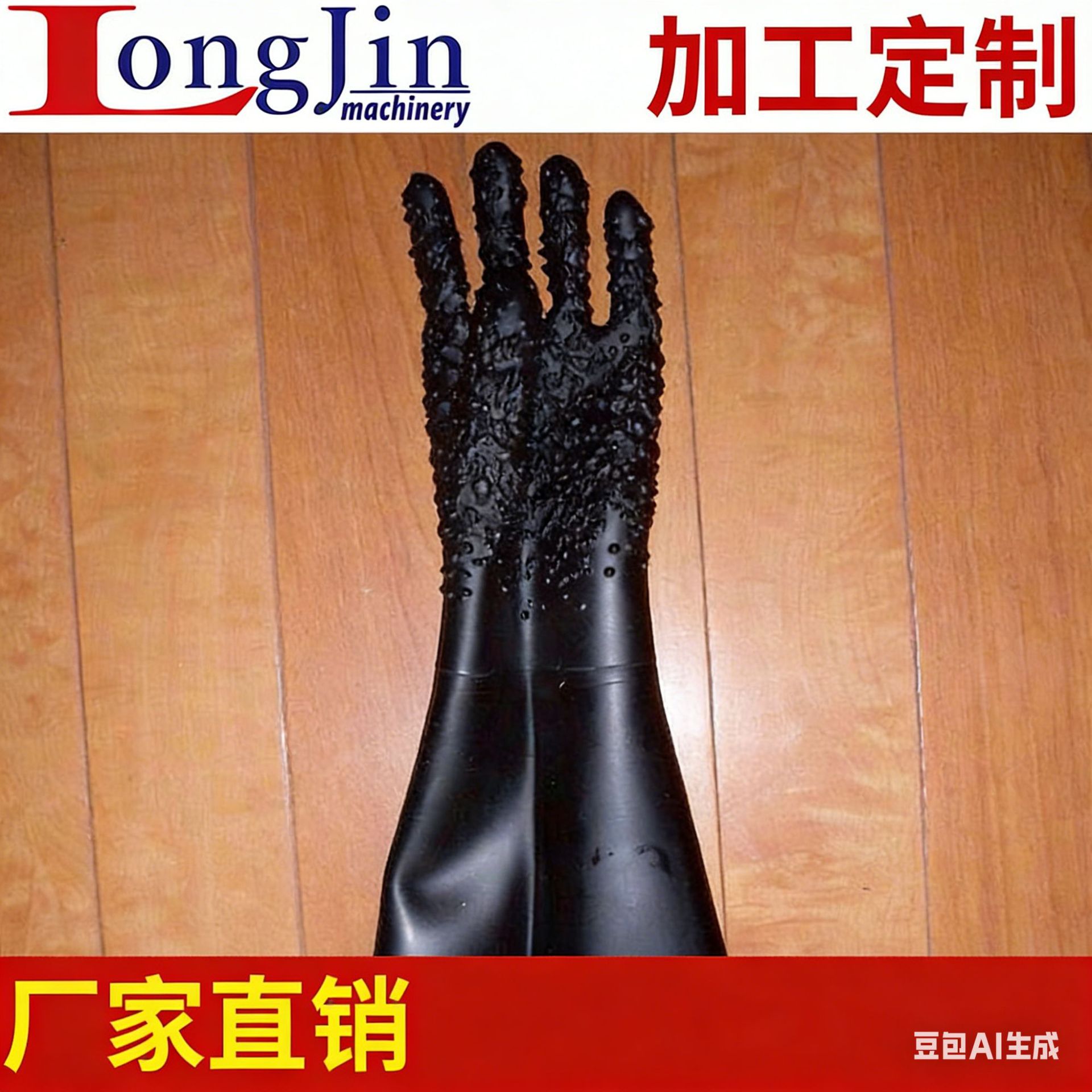 批发供应喷砂手套 喷砂用大颗粒手套 专用喷砂机防滑手套经久耐用