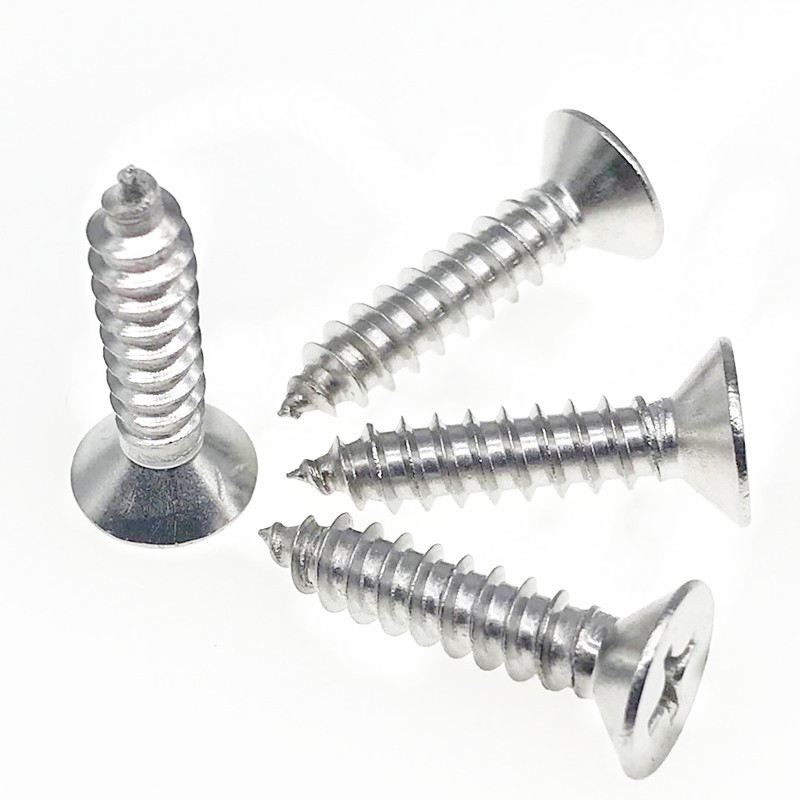 4.2系列 供应201不锈钢十字沉头平头自攻螺丝钉ST4.2*9.5-60