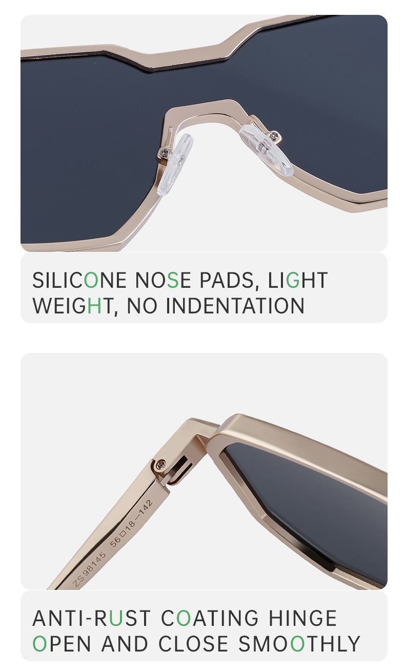 Steampunk Style Metal Sunglasses For Men Irregular Retro Frames_voghion.com