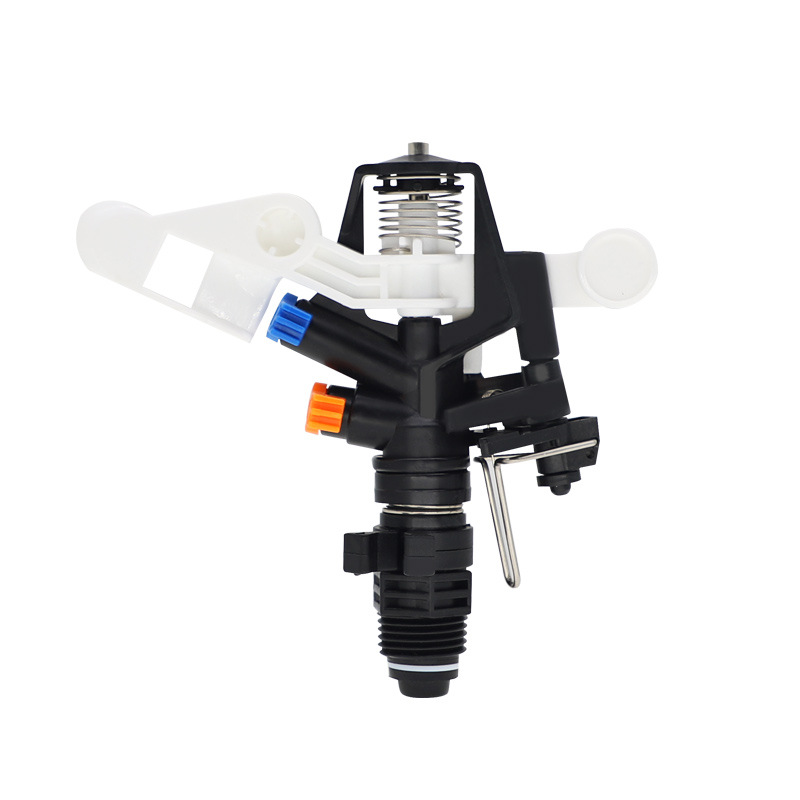 Boquilla de rociador de brazo oscilante blanca doble boquilla 4 puntos ajustable y controlable boquilla de rociador de jardín para el riego de polvo sin impuestos