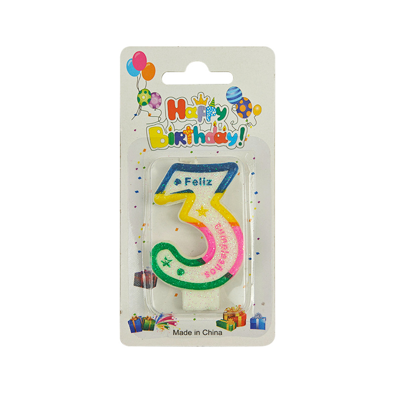 ¿Velas digitales de exportación espumantes de vela espumosa de polvo de brillo de vela digital 0 - 9 y signo de interrogación? Candle cumpleaños