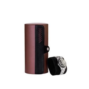 Japanese and Korean genuine leather Napa pattern watch box with tower buckle outdoor leather watch Storage organizing bag clutch watch box