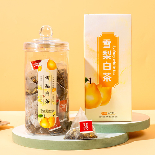 Snow pear white tea triangle bag white tea peach snow pear dried boxed cold brew seasoned tea manufacturer wholesale fruit tea