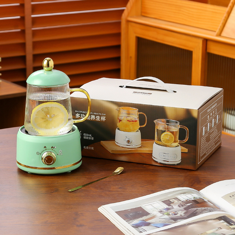 ミニ養生ポット多機能家庭用養生カップ小型オフィス茶器電気コッププレゼントケース|undefined