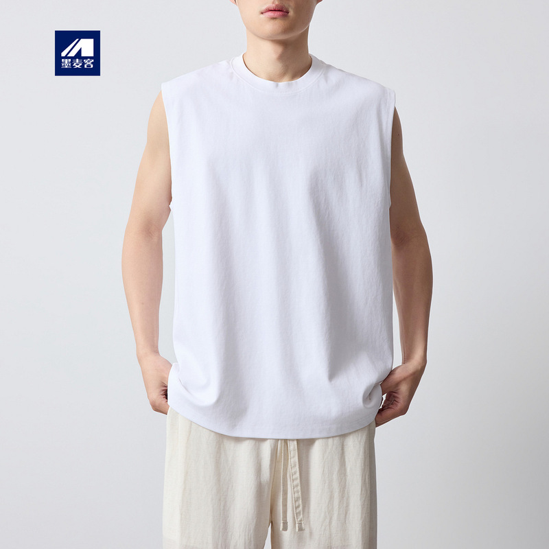Momaik Men's Urban Sports Sleeveless T-Shirt Men's 2026 Summer New Pure Color Round Neck Vest Men's 75831 Momaik Men's Urban Sports Sleeveless T-Shirt Men's 2026 Summer New Pure Color Round Neck Vest Men's 75831