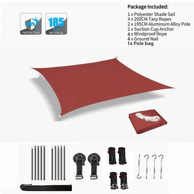 SUV side awning, car side — Avtomobil yan çətirləri - rust-red-2x2m