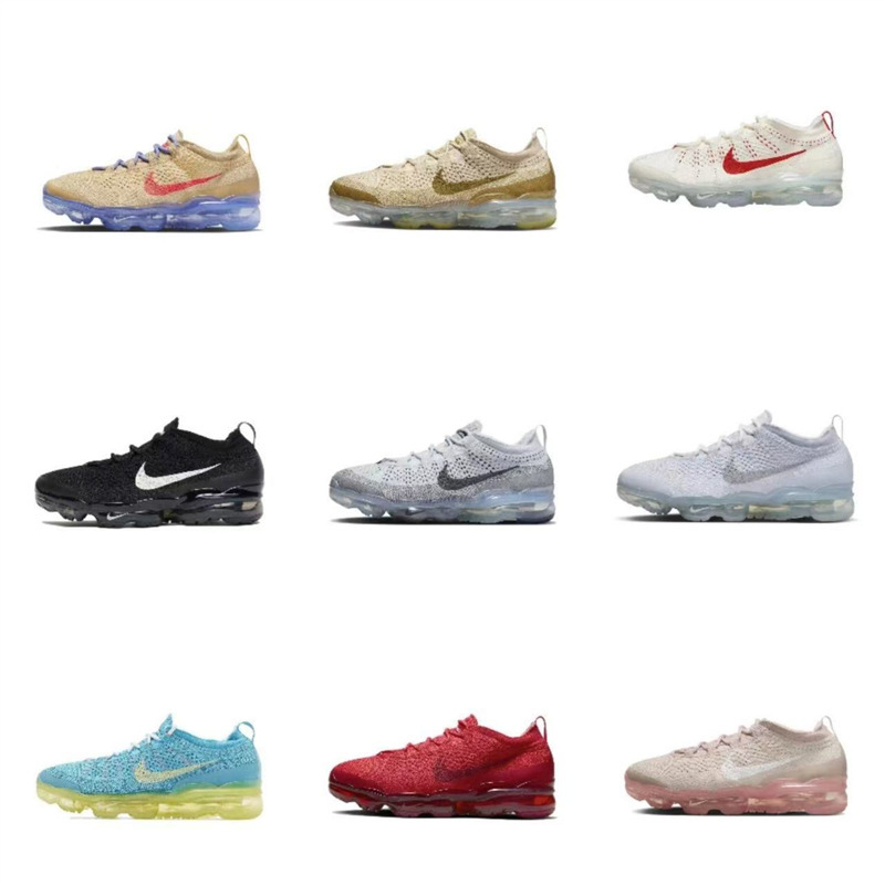 Popular Air Vapormax 2023 Flyknit Non-Slip and Wear-Resistant Men's and Women's Full-Length Air Cushion Sports Running Shoes