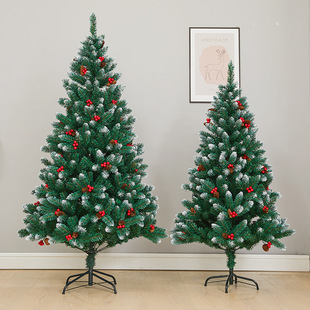 Christmas decoration white red pine nuts mixed automatic Christmas tree Nordic style cross-border hot selling pointed automatic tree