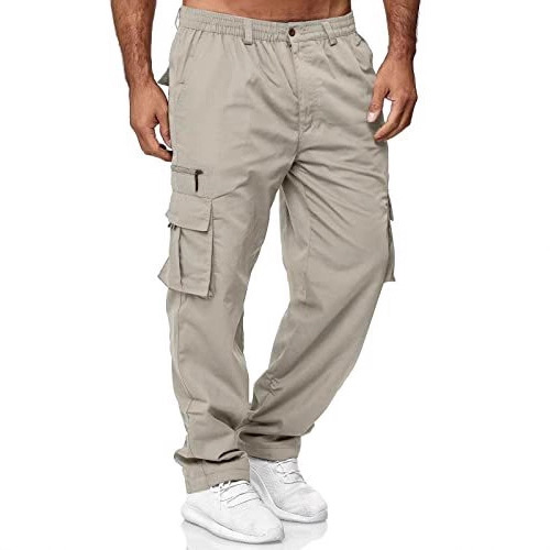 Cross-Border Amazon Men's Outdoor Cargo Pants Lightweight Tactical Pants Hiking Joggers Classic Slim Fit Multi-Pocket