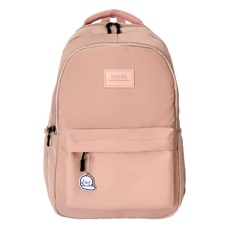 Mochila de las mujeres nuevo nylon color sólido estudiante de la escuela secundaria mochila de gran capacidad simple todo-fósforo estudiante universitario mochila impermeable