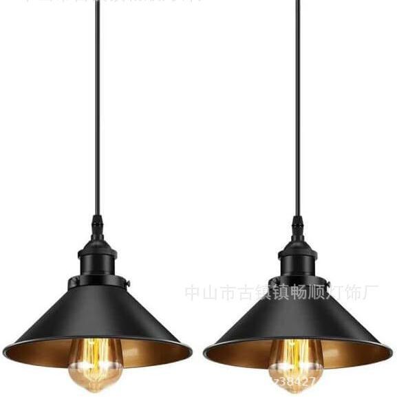 亞馬遜跨境電商專供美式鐵藝復古吊燈開關插頭壁燈餐廳臥室燈