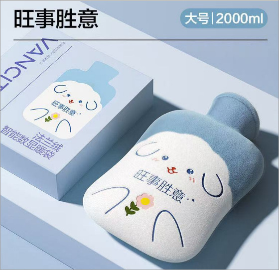 注水热水袋加厚防爆女生暖手热敷肚子暖脚神器仿兔绒灌水暖手袋|undefined