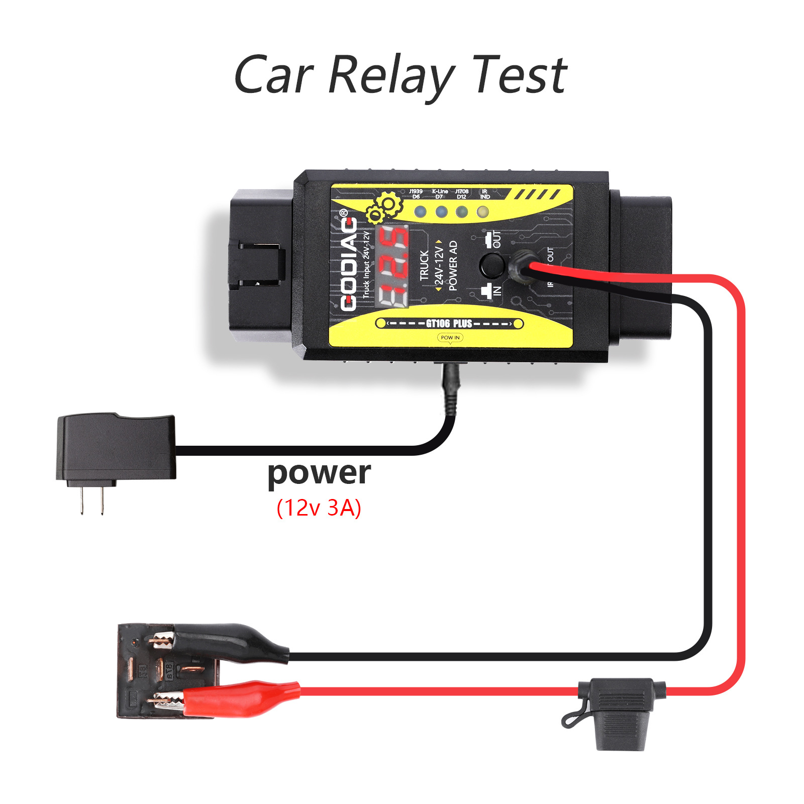 Gt106 Plus 24V to 12V Heavy Duty Truck Adapter Truck Voltage Converter