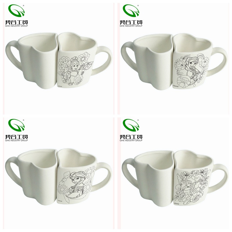 Taza pintada de bricolaje, taza pintada, pintura, cerámica, barra de cerámica, color bajo vidriado, barro blanco alto, temperatura media